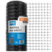 SIATKA NA KRETY NORNICE PRZECIW KRETOM CZARNA 1x100m 30g MOCNA pod trawnik
