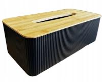 Smukee Pudełko na chusteczki 26 x 13 x 9 cm Czarny