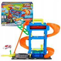 HOT WHEELS MYJNIA SAMOCHODOWA ZESTAW TORÓW ODJAZDOWE ZAKRĘTY + AUTKO HTN80