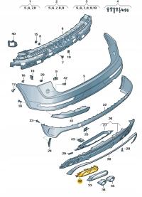 NEW AUDI Q5 FY SPORTBACK REAR LEFT CLOSING ELEMENT 80A807319D ORIGINAL