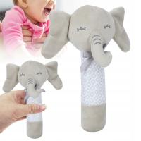 Grzechotka dla dzieci Dzwonki ręczne Kreskówka zwierzątko Grzechotka D2