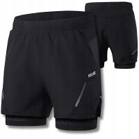 Мужские 2в1 велосипедные шорты для бега, спортивные шорты PS ARSUXEO