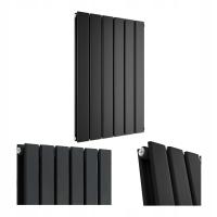 Grzejnik ozdobny dekoracyjny CZARNY panelowy podwójny 56cm x 42cm