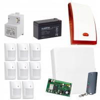 SYSTEM ALARMOWY SATEL Z POWIADOMIENIEM 8x BEZPRZEWODOWA CZUJKA RUCHU PILOT