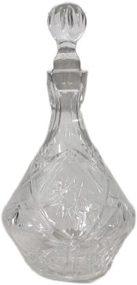 KRYSZTAŁOWA KARAFKA SZKŁO ZDOBIONE PRL