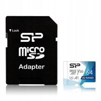 Karta pamięci Silicon Power microSDXC Superior Pro 64GB V30 UHS-1 U3 A1 + A