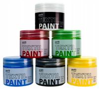 Набор красок для рисования светлых тканей и материалов 6 цветов краски 6x50ml