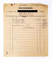 RACHUNEK - FABRYKA KONSTRUKCJI ŻELAZNYCH EF-KA-ZET, POZNAŃ KRZYŻOWNIKI 1935