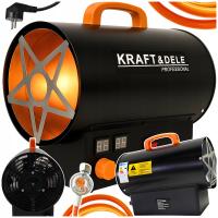 NAGRZEWNICA GAZOWA 25kW DMUCHAWA GRZEJNIK PIEC NA BUTLE REDUKTOR TERMOSTAT