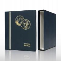 ALBUM KLASER NA 224 MONETY PREMIUM FISCHER ALBUM + FUTERAŁ GRANATOWY