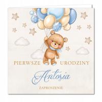 10x приглашения на 1 год рождения с конвертом