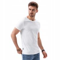 Мужская хлопковая футболка basic S1370 белый XXL
