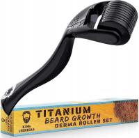 KING LEONIDAS DERMA TYTAN WAŁEK ROLLER DO BRODY WŁOSÓW MIKROIGŁOWY + ETUI
