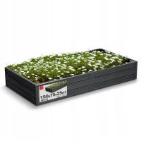 Приподнятая Садовая грядка 150x75x25 см антрацитовый ящик для овощей