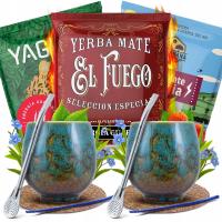 Набор для двоих Yerba Mate Energy Guarana Calabash Bombilla 3x50 г