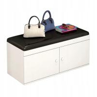 ШКАФ ДЛЯ ОБУВИ СИДЕНЬЕ КОРОБКА ДЛЯ ХРАНЕНИЯ БЕЛАЯ СКАМЕЙКА СОВРЕМЕННЫЙ ВМЕСТИТЕЛЬНЫЙ ЛОФТ