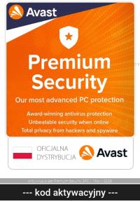 Antywirus Avast Premium Security 3PC / 1Rok - 2025