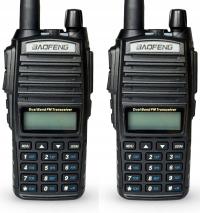 Zestaw 2 Baofeng UV-82 EU82X USB-C KRÓTKOFALÓWKA RADIOTELEFON WALKIE TALKIE