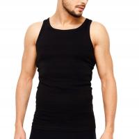 BS podkoszulka okrągły na ramiączkach czarny