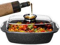 Brytfanna z pokrywką AROMATYZER garnek gęsiarka 6L KUCHENNA MARMUREK