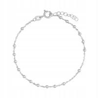 Bransoletka srebrna - kulki - Simple YES