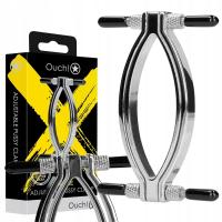 Regulowany klips na wargi sromowe - rozwierający - Stalowy - Ouch!