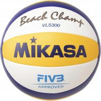 Mikasa VLS 300-DVV Champion 1608 Piłka Plażowa 5, Niebieska/Żółta/Biała