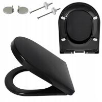 Deska klozetowa WC czarna do KOŁO ROCA CERSANIT polipropylen wolnoopadająca