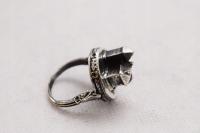 Серебряный еврейский перстень кольцо иудаика башня