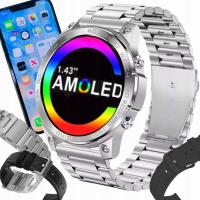 Smartwatch ZM50K srebrny AMOLED 1,43'' Bluetooth NFC wodoszczelny