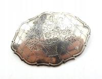 Vintage srebrna wielka broszka kosz obfitości
