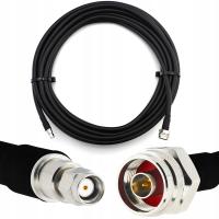 1m RP-SMA Male to N Male (Hex) IP67 HF400 Coaxial Cable (LMR400 UF)