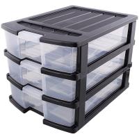 Комод шкаф 3 ящика органайзер контейнер контейнер A4 для офиса на колодки