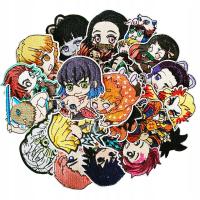 TERMO NASZYWKI HAFTOWANE ŁATKA SAMOPRZYLEPNA ZESTAW ANIME MIX 19 SZT
