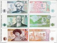 Kazachstan - Kazakhstan 1993 - zestaw 3 szt 1+3+5 tenge - Pick 7-9 UNC