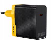 FNIRSI ładowarka 100W PD GaN Szybkie ładowanie Fast Charger żółta wtyczka