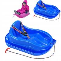 SANKI PLASTIKOWE MINI Z OPARCIEM PASY ŚLIZG BOBSLEJ POLSKIE