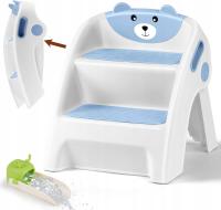 2 СТУПЕНЧАТАЯ СТУПЕНЬКА ТАБУРЕТ ДЕТСКАЯ ПОДСТАВКА ДЛЯ НОГ ДВОЙНАЯ ПЛАТФОРМА