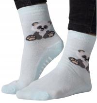 SKARPETKI SKARPETY DZIEWCZĘCE ABS półfrotte ciepłe BAWEŁNA miś 27/30 Ł011N