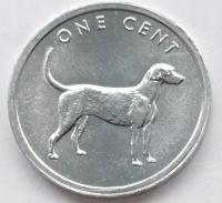 Wyspy Cooka 1 Cent 2003 Pointer Dog Mennicza (UNC)