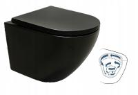 Miska WC WIR wisząca bezkołnierzowa VELLANO deska wolnooopadająca Czarna