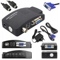 Konwerter BNC / VGA / S-VIDEO na VGA 1080p obraz kamery DVD na monitor