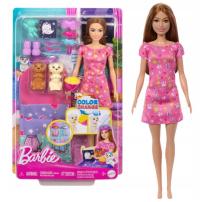 Barbie Piżama party z pieskami Zestaw HXN01 Mattell