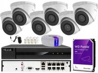 Zestaw Monitoringu 6 Kamer IP 5Mpx Rejestrator PoE Hilook By Hikvision