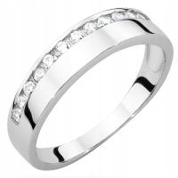 Обручальное кольцо из стерлингового серебра 925 пробы с кубическим цирконием r. 11