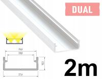 PROFIL LED SZEROKI NA 2 TAŚMY LED DUAL BIAŁY 2M