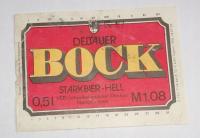 etykieta piwna antyk NRD Dessau Bock Hell bier