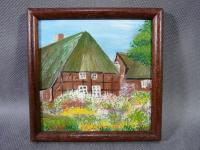 OBRAZ, MINIATURA OLEJNA W RAMIE