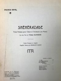 M. Ravel SHEHERAZADE/Szecherezada Partytura (W. Krzemieński)