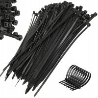 Trytytki Opaski Zaciskowe Czarne Elastyczne Zestaw Duzy 2.5 x 200 100 szt.